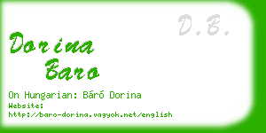 dorina baro business card